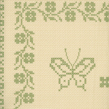 Kathleen's Story R161759P-SAGE Crosstitch Panel by Christine Schulte for Marcus Fabrics