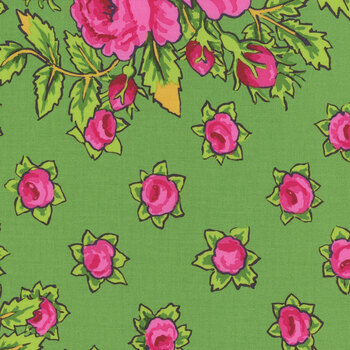 Kaffe Fassett Collective PWGP212.GREEN Rosie by FreeSpirit Fabrics