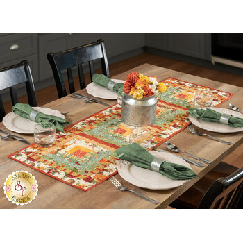  Log Cabin Table Runner Kit - Harvest Blooms, Image