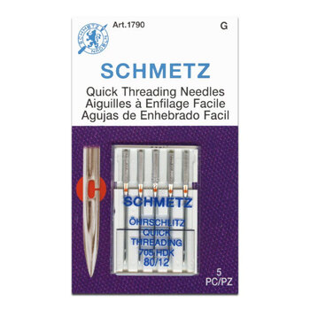 Schmetz Quick Threading Needle - Size 80/12 - 5ct, Image