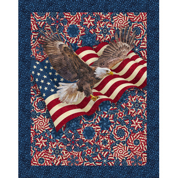 Stars & Stripes 14 - Stonehenge DP29040-49 Panel by Linda Ludovico and Deborah Edwards for Northcott Fabrics, Image
