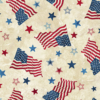 Stars & Stripes 14 - Stonehenge 29042-12 by Linda Ludovico and Deborah Edwards for Northcott Fabrics, Image