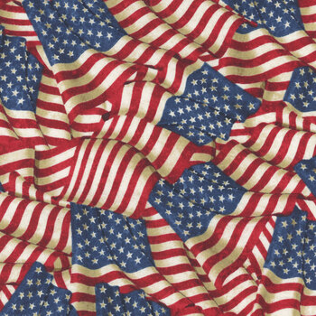 Stars & Stripes 14 - Stonehenge 29043-12 Beige by Linda Ludovico and Deborah Edwards for Northcott Fabrics, Image