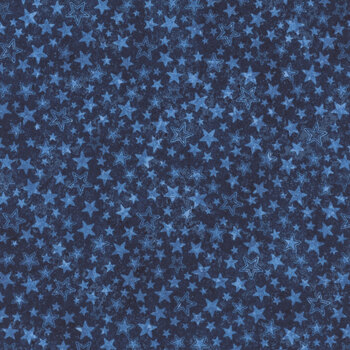 Stars & Stripes 14 - Stonehenge 29050-49 Navy by Linda Ludovico and Deborah Edwards for Northcott Fabrics, Image