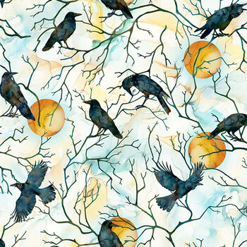 Raven's Call DP28947-10 by Deborah Edwards and Melanie Samra for Northcott Fabrics, Image