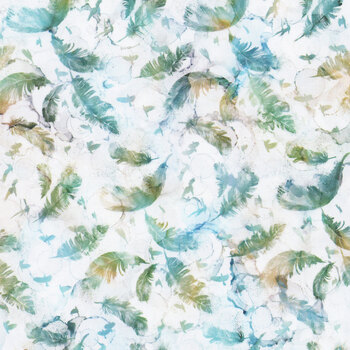 Raven's Call DP28949-10 White by Deborah Edwards and Melanie Samra for Northcott Fabrics