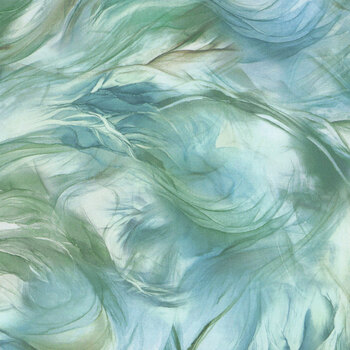 Raven's Call DP28952-64 Light Teal by Deborah Edwards and Melanie Samra for Northcott Fabrics