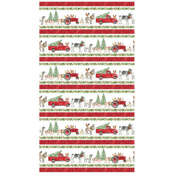 Barnyard Christmas 28808-10 by Deborah Edwards for Northcott Fabrics, Image
