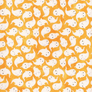 Ghost Town 28937-65 Orange by Deborah Edwards and Emily Wenk for Northcott Fabrics, Image