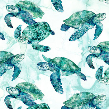Coral Reef DP28878-10 by Deborah Edwards and Melanie Samra for Northcott Fabrics, Image