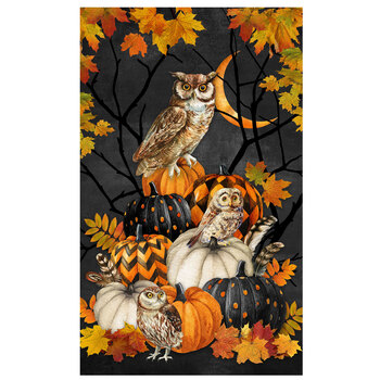 Night Owl DP28842-96 Panel by Deborah Edwards for Northcott Fabrics, Image