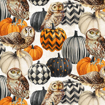 Night Owl DP28847-11 by Deborah Edwards for Northcott Fabrics, Image