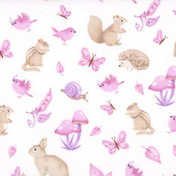 Peas in a Pod F29036-21 Pink by Northcott Fabrics