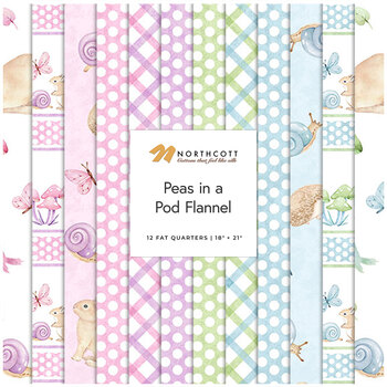 Peas in a Pod  12 FQ Set by Northcott Fabrics, Image