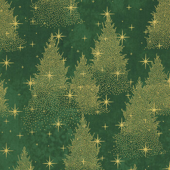 O' Christmas Tree 28958M-76 Dark Green by Deborah Edwards for Northcott Fabrics