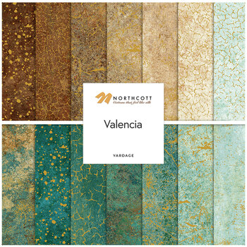 Valencia - Stonehenge  Yardage by Linda Ludovico for Northcott Fabrics, Image