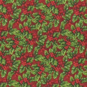 Deck the Halls 28999-24 Red by Liza B Studio for Northcott Fabrics