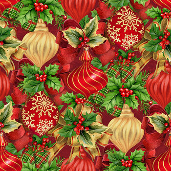 Deck the Halls 28997-24 by Liza B Studio for Northcott Fabrics, Image
