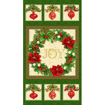Deck the Halls 28995-12 Panel by Liza B Studio for Northcott Fabrics, Image