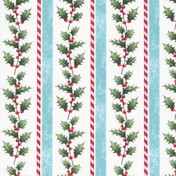 Holly Jolly 28814-10 White by Emma Leach for Northcott Fabrics
