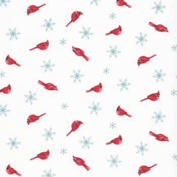 Holly Jolly 28817-10 White by Emma Leach for Northcott Fabrics