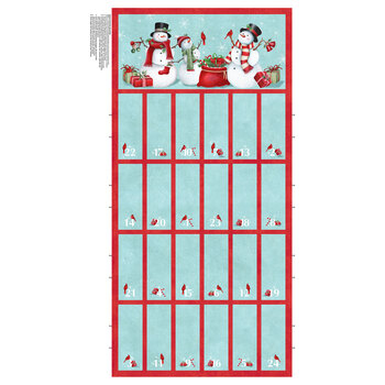 Holly Jolly 28819-64 Advent Calendar Panel by Emma Leach for Northcott Fabrics, Image