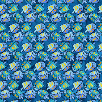 Hanukkah Lights DP28984-44 by Deborah Edwards and Lena Belokrinitski for Northcott Fabrics, Image
