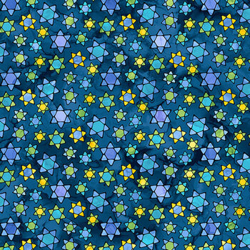 Hanukkah Lights DP28986-46 by Deborah Edwards and Lena Belokrinitski for Northcott Fabrics, Image