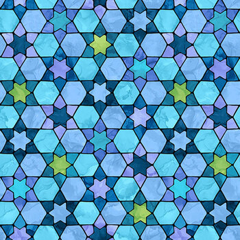 Hanukkah Lights DP28983-44 by Deborah Edwards and Lena Belokrinitski for Northcott Fabrics, Image