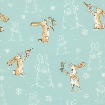 Guess How Much I Love You 2026 Flannel Y4823-104 Teal by Clothworks