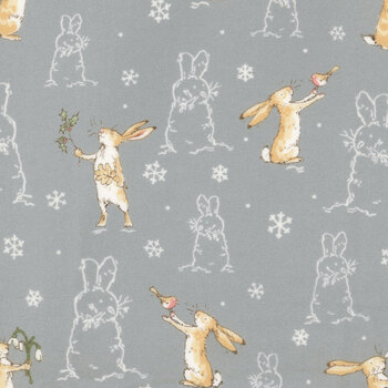 Guess How Much I Love You 2026 Flannel Y4823-5 Light Gray by Clothworks