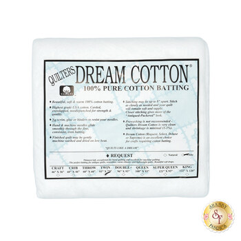 White Dream Cotton Request - Low Loft - Twin Quilt Batting W3TN by Quilters Dream Batting, Image