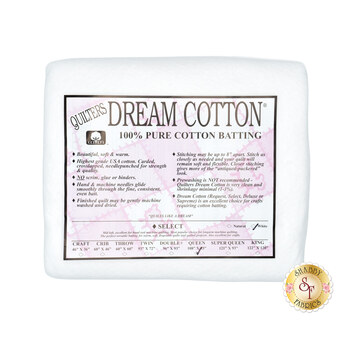 White Dream Cotton Select - Mid Loft - Queen Quilt Batting W4Q by Quilters Dream Batting, Image