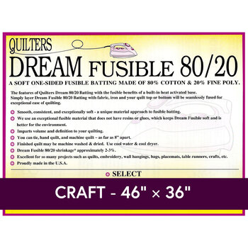 Dream Fusible 80/20 - Craft Quilt Batting FUSECF by Quilters Dream Batting, Image