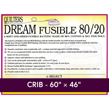Dream Fusible 80/20 - Crib Quilt Batting FUSECB by Quilters Dream Batting, Image