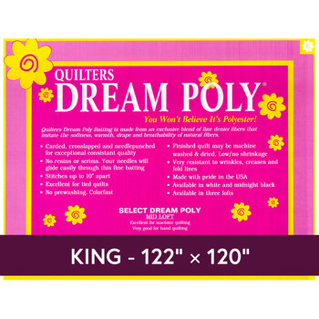 Dream Poly Select - Mid Loft - King Quilt Batting P4K by Quilters Dream Batting, Image