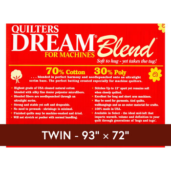 Dream Blend for Machines Select - Mid Loft - Twin Quilt Batting MTN by Quilters Dream Batting, Image