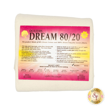 Natural Dream 80/20 Select -  Mid Loft - Twin Quilt Batting ENTN by Quilters Dream Batting, Image