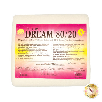 Natural Dream 80/20 Select -  Mid Loft - Double Quilt Batting END by Quilters Dream Batting, Image