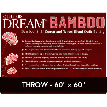Dream Bamboo -  Mid Loft - Throw Quilt Batting OTH by Quilters Dream Batting, Image