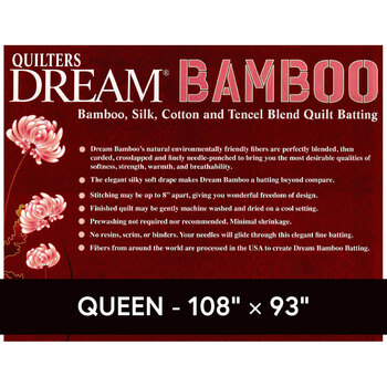 Dream Bamboo -  Mid Loft - Queen Quilt Batting OQ by Quilters Dream Batting, Image