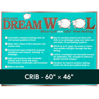 Dream Wool - Light Yet Lofty - Crib Quilt Batting WOOLCB by Quilters Dream Batting, Image