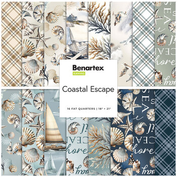 Coastal Escape  16 FQ Set by Nicole DeCamp for Benartex, Image