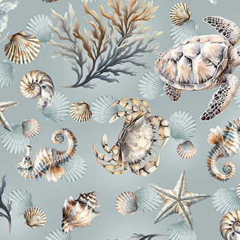 Coastal Escape 15021-80 Ocean by Nicole DeCamp for Benartex, Image