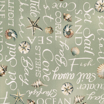 Coastal Escape 15022-44 Sage by Nicole DeCamp for Benartex, Image
