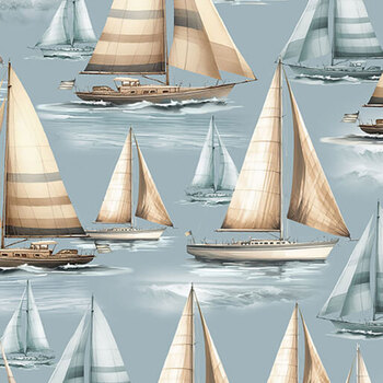 Coastal Escape 15026-80 Ocean by Nicole DeCamp for Benartex, Image