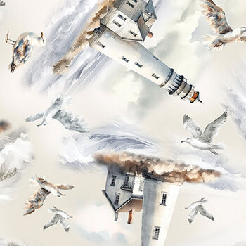 Coastal Escape 15028-70 Neutral by Nicole DeCamp for Benartex, Image