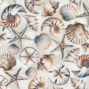 Coastal Escape 108" Wide 15030W-70 Neutral by Nicole DeCamp for Benartex