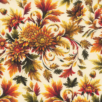 Autumn Cats 16766-07 Cream by Peggy Collins for Benartex, Image