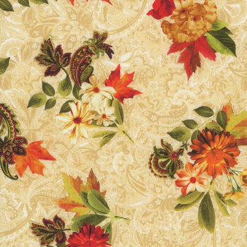 Harvest Beauty 15273-07 Cream by Kanvas Studio for Benartex